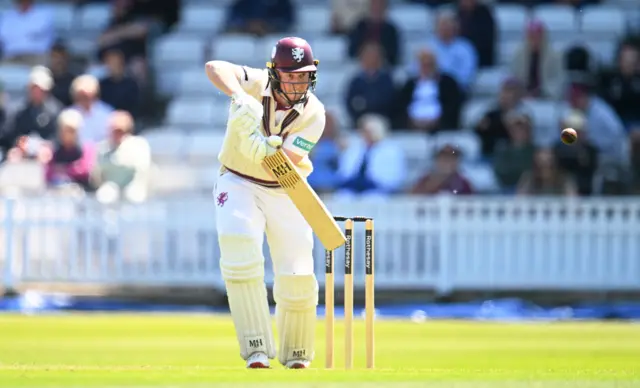 James Rew in action for Somerset against Sussex