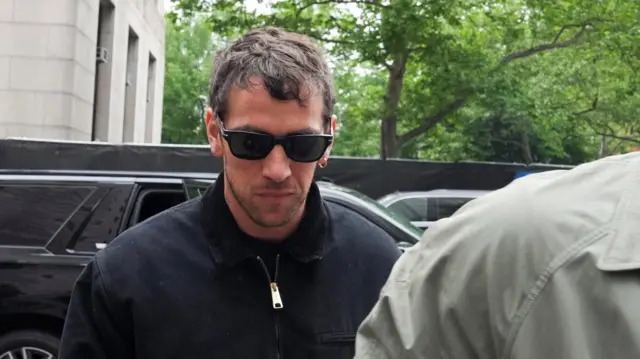 Alex Fine, husband of Casandra "Cassie" Ventura, walks to enter Federal court for the Sean "Diddy" Combs' sex trafficking and racketeering