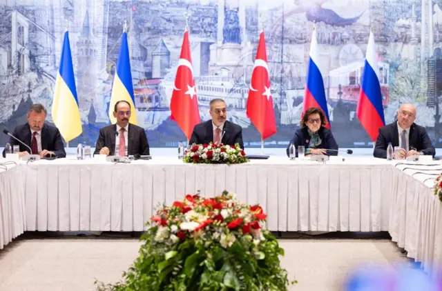 A handout picture made avaliable by Turkish Foreign Minister Press Office shows Turkish Foreign Minister Hakan Fidan