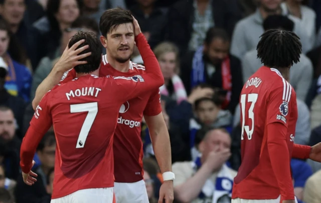 Manchester United's Harry Maguire celebrates
