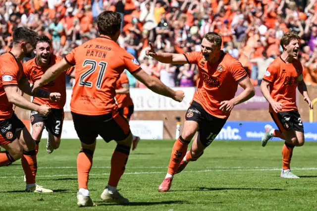 Sam Dalby celebrates