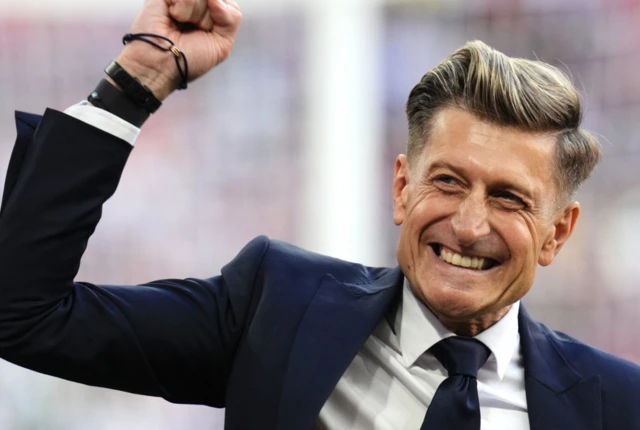 Crystal Palace chairman Steve Parish celebrates