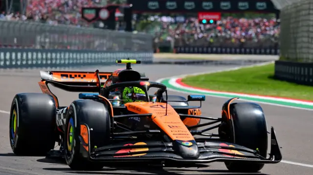 McLaren's Lando Norris during Emilia-Romagna Grand Prix final practice