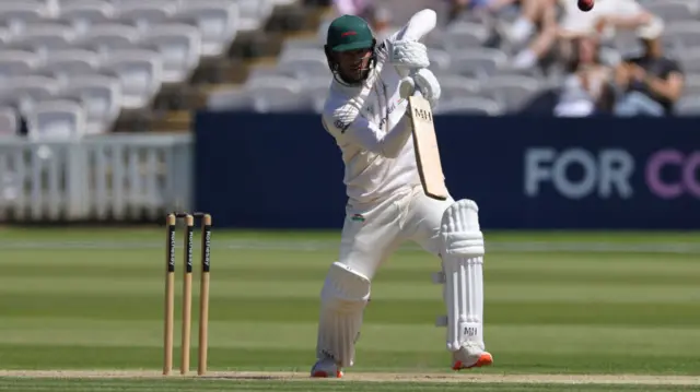 Ian Holland batting for Leics