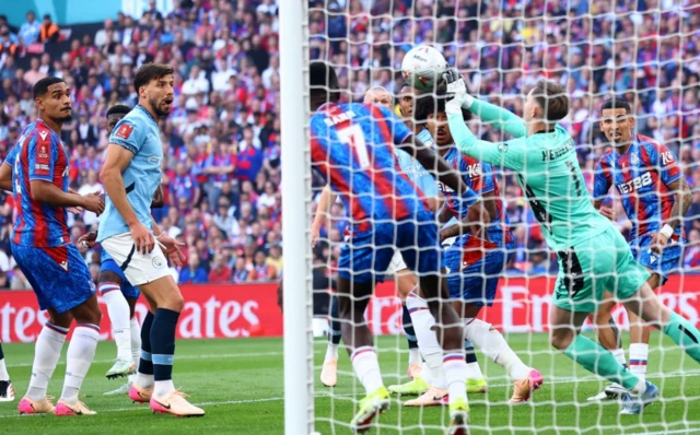 Crystal Palace's Dean Henderson in action