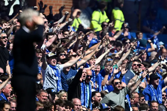 Everton fans in the stands