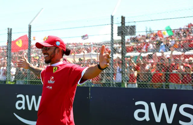 Lewis Hamilton at Imola.
