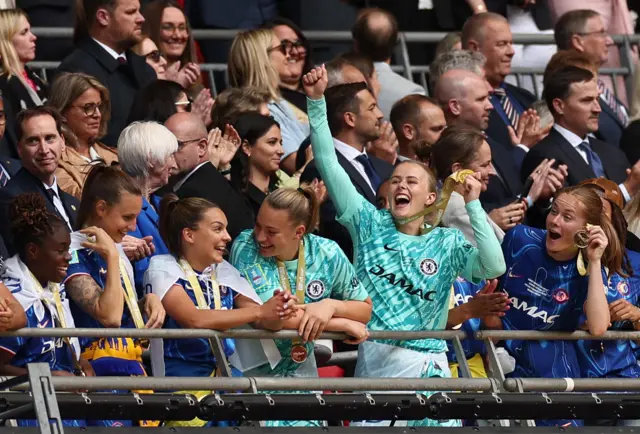 Chelsea players celebrate