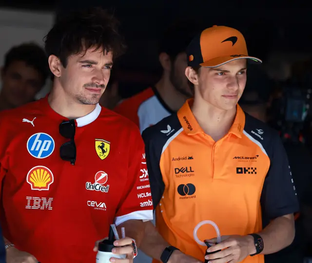 Charles Leclerc and Oscar Piastri