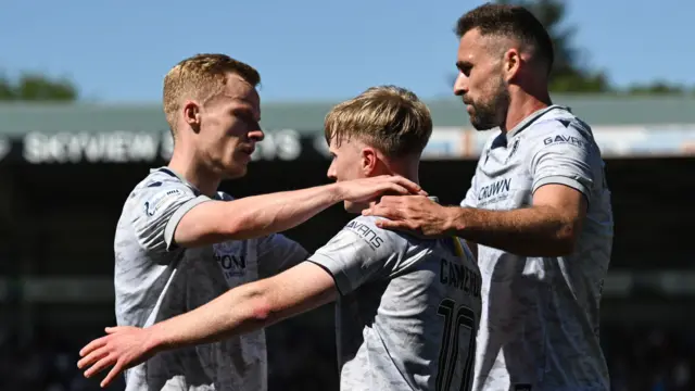 Dundee players celebrating