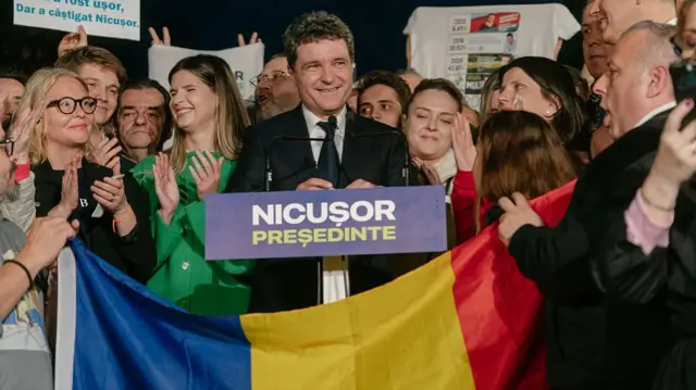 Nicusor Dan and supporters