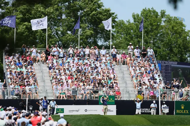 First tee as Scottie Scheffler tees off