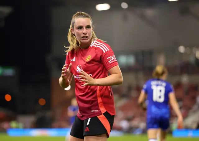 Ella Toone of Manchester United reacts