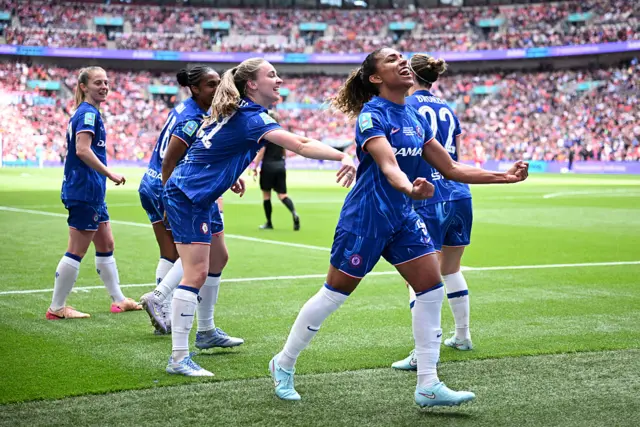 Chelsea players celebrate