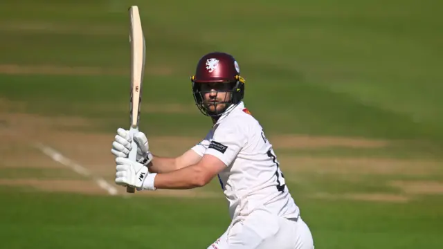 Somerset captain Lewis Gregory on the way to 89 not out in the win over Sussex
