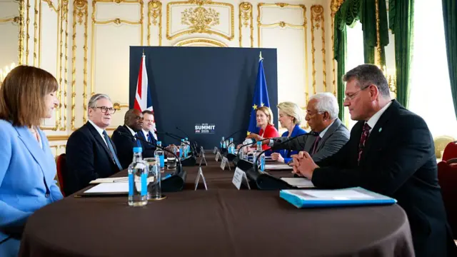 Labour politicians and European Leaders gathered around the negotiating table.