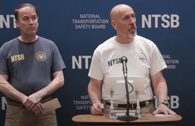 Brian Young and Michael Graham speaking at the news conference