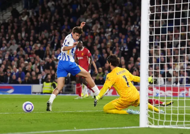 Brighton and Hove Albion's Matt O'Riley miss