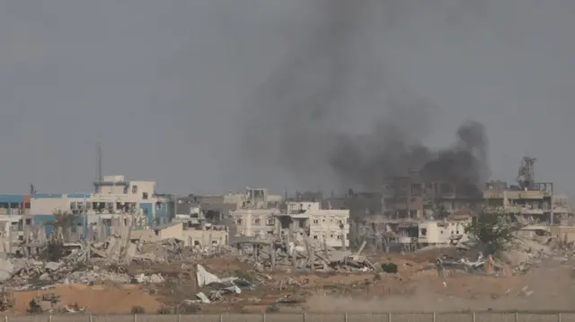 Israel is intensifying its operation inside Gaza - this picture of smoke rising inside Gaza was taken from southern Israel this morning