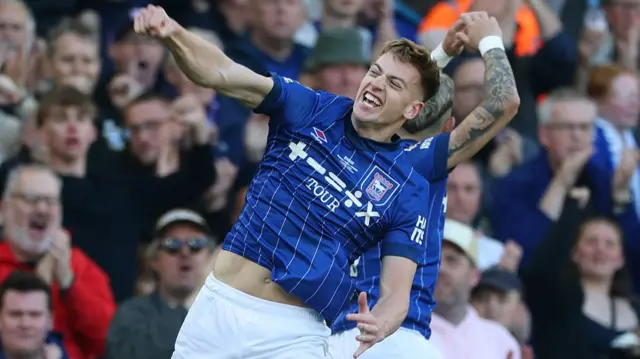 Ipswich Town striker Liam Delap