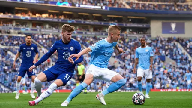 Chelsea v Manchester City in the 2021 Champions League final