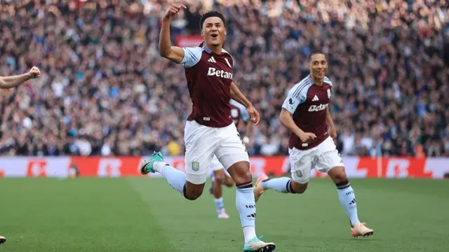 Watkins in action for Villa.