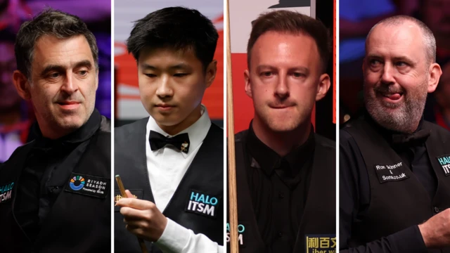 Ronnie O'Sullivan, Zhao Xintong, Judd Trump, Mark Williams