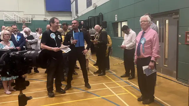 An election count in Herttordshire