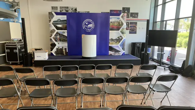 A room full of empty chairs