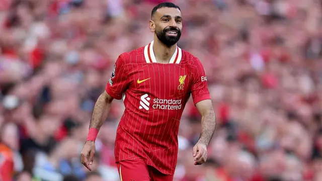 Salah in action for Liverpool