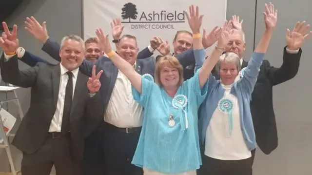 Seven councillors celebrate