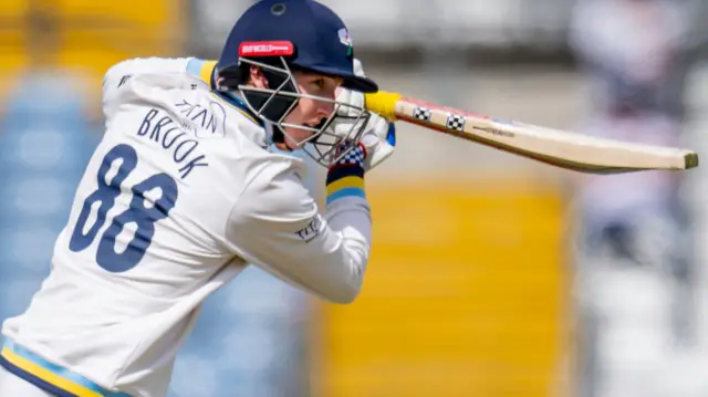 Harry Brook batting