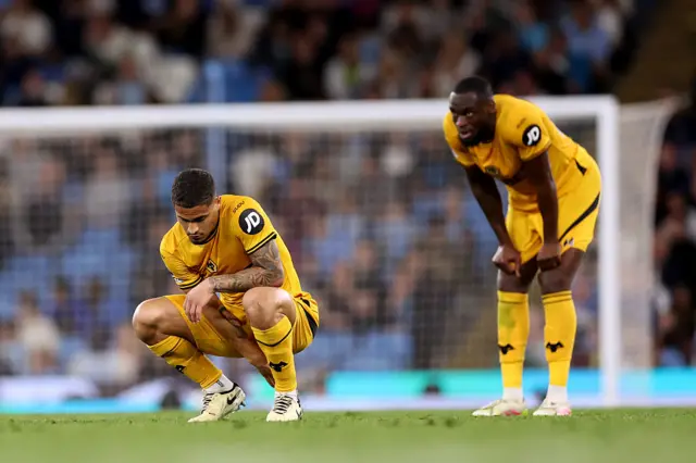 Wolves players disappointed after 1-0 loss to Man City