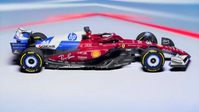 Ferrari's blue and red livery for the Miami Grand Prix