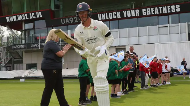 Keaton Jennings comes out to bat
