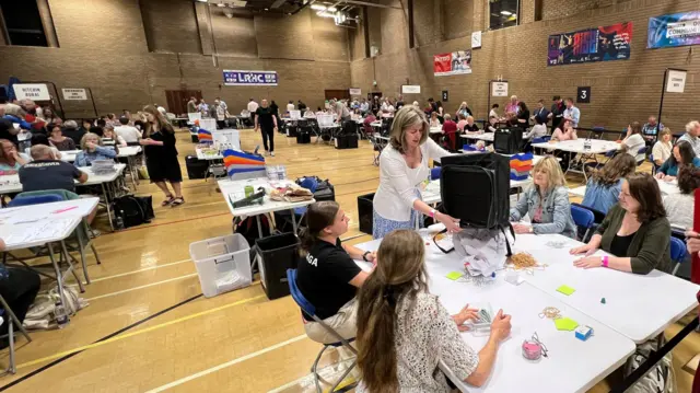 Election count in Hertfordshire