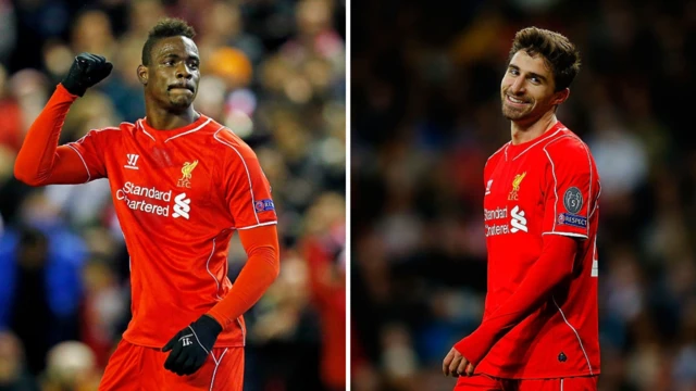 Former Liverpool players Mario Balotelli and Fabio Borini