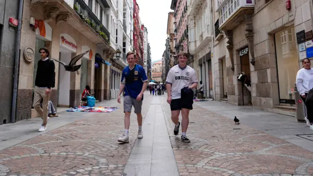 Tottenham Hotspur fans in Bilbao
