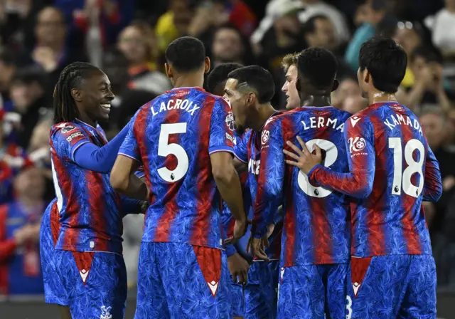 Crystal Palace's Eberechi Eze celebrates