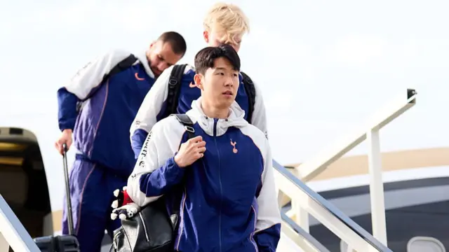 Son Heung-min disembark in Bilbao