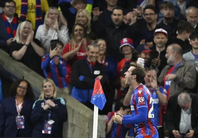 Crystal Palace's Ben Chilwell celebrates scoring