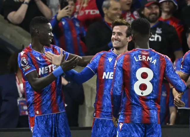 Crystal Palace's Ben Chilwell celebrates scoring