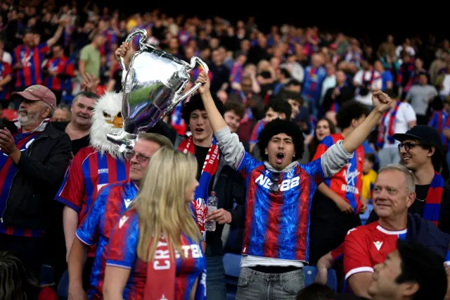 Crystal Palace fans ahead of the Premier League match at Selhurst Park, London.