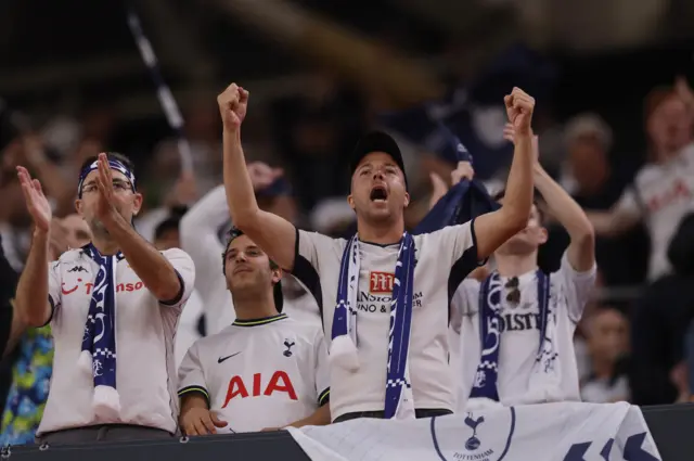 Fans cheer in the stands