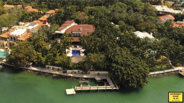 An overhead shot of Sean Combs' mansion