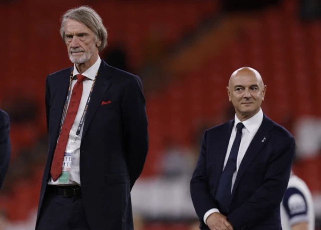 Manchester United co owner Jim Ratcliffe and Tottenham Hotspur chairman Daniel Levy
