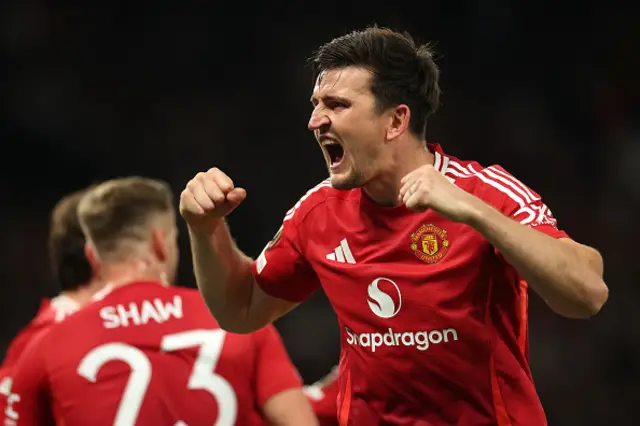 Harry Maguire of Manchester United celebrates