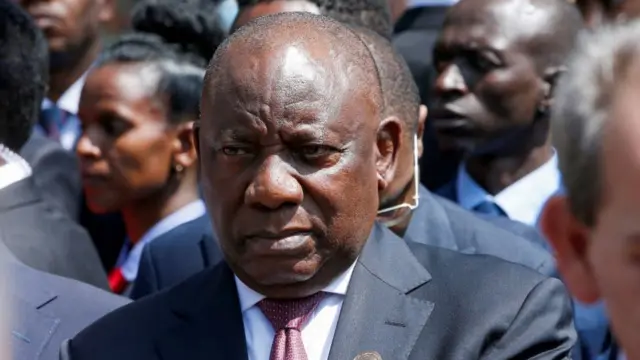Cyril Ramaphosa in a crowd