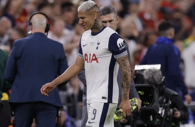 Tottenham Hotspur's Richarlison reacts after being substituted