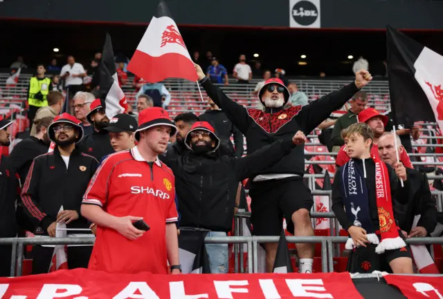 Fans cheer in the stands